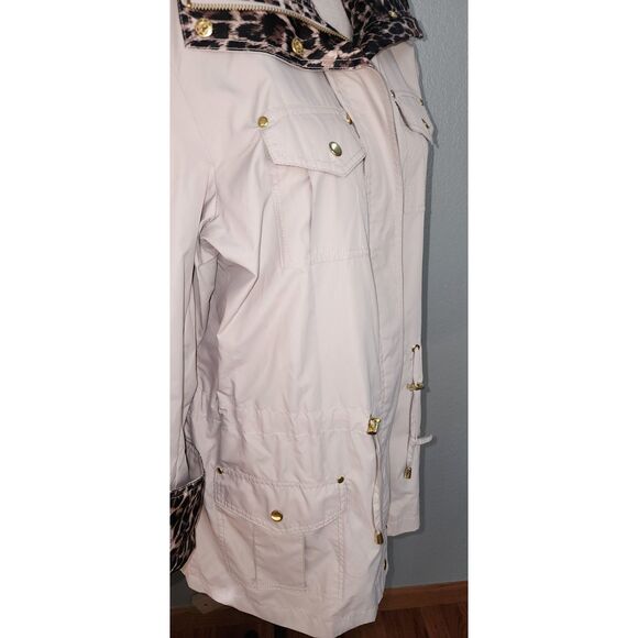 JM Collection Beige Lightweight Windbreaker Jacket Size M - Picture 5 of 8